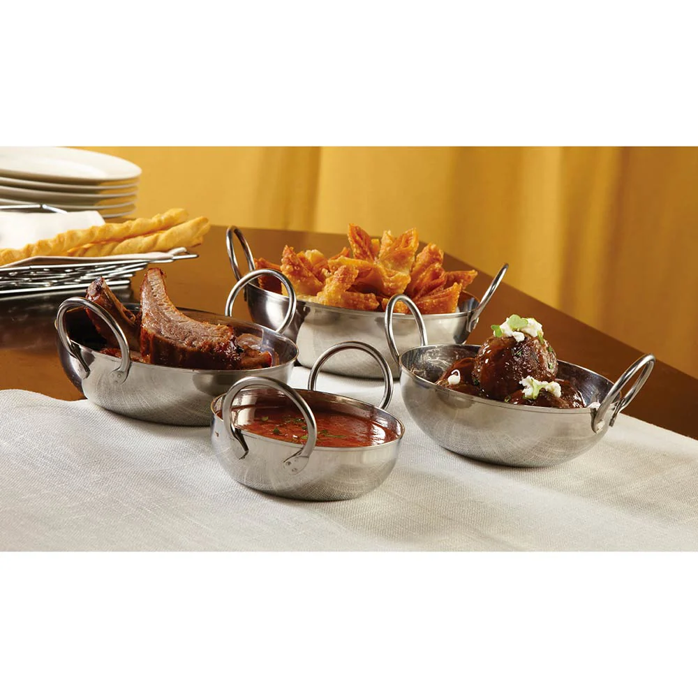 American Metalcraft BD65 32 oz Stainless Steel Balti Dish - Image 2