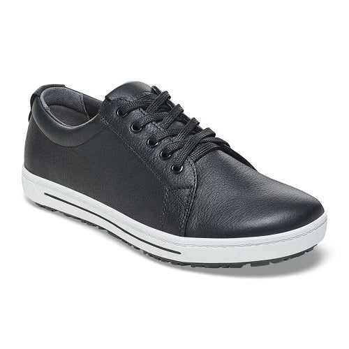 Birkenstock QO500 Sneaker, Black Leather with Black Laces, Women's 12-12.5 / Men's 10-10.5