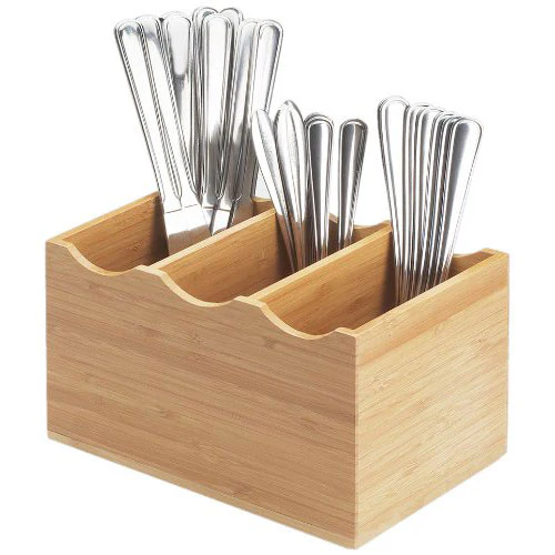 Cal-Mil 1244 Bamboo Flatware Display Holder, 3 Comp.
