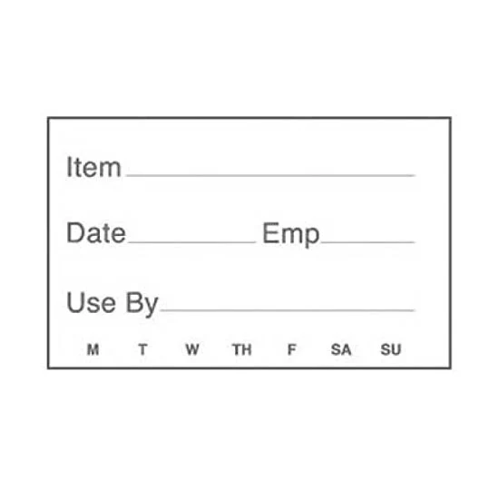 Cambro 1252SLB250 Dissolvable Label Rolls, Box of 250