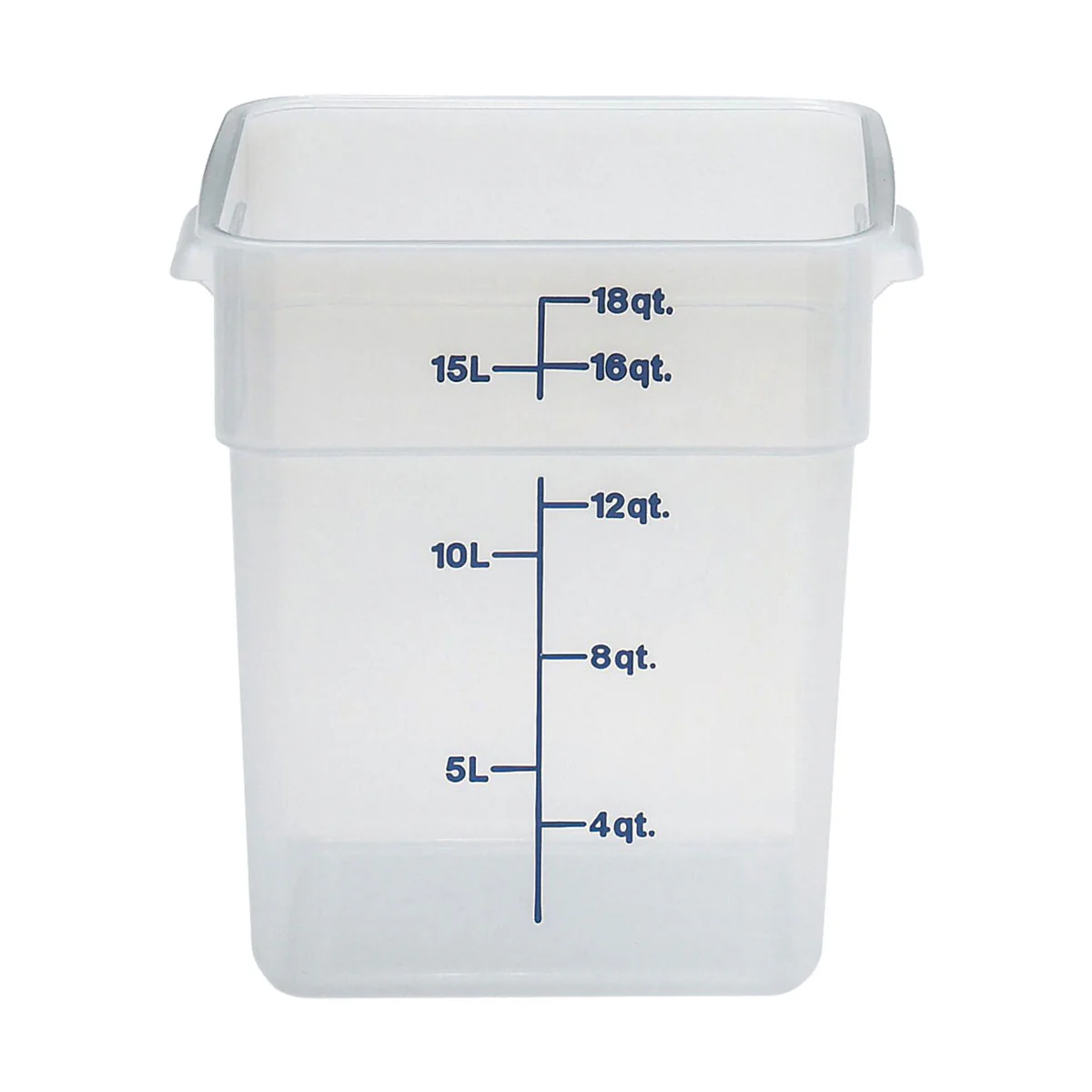 Cambro 18SFSPP190 Translucent Square Storage Container, 18 Qt.
