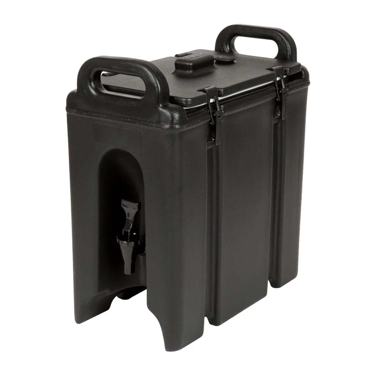 Cambro 250LCD110 Camtainer Beverage Dispenser, Black, 2.5 gal.