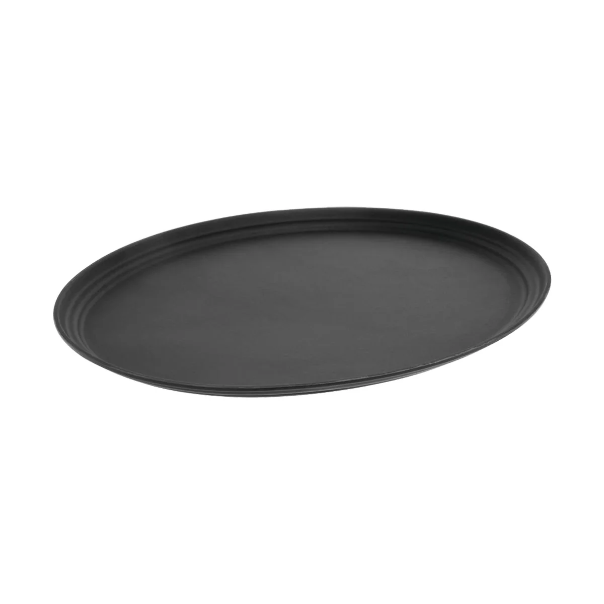 Cambro 2700CT110 Camtread Oval Server Tray, Black, 27" x 22" - Image 2