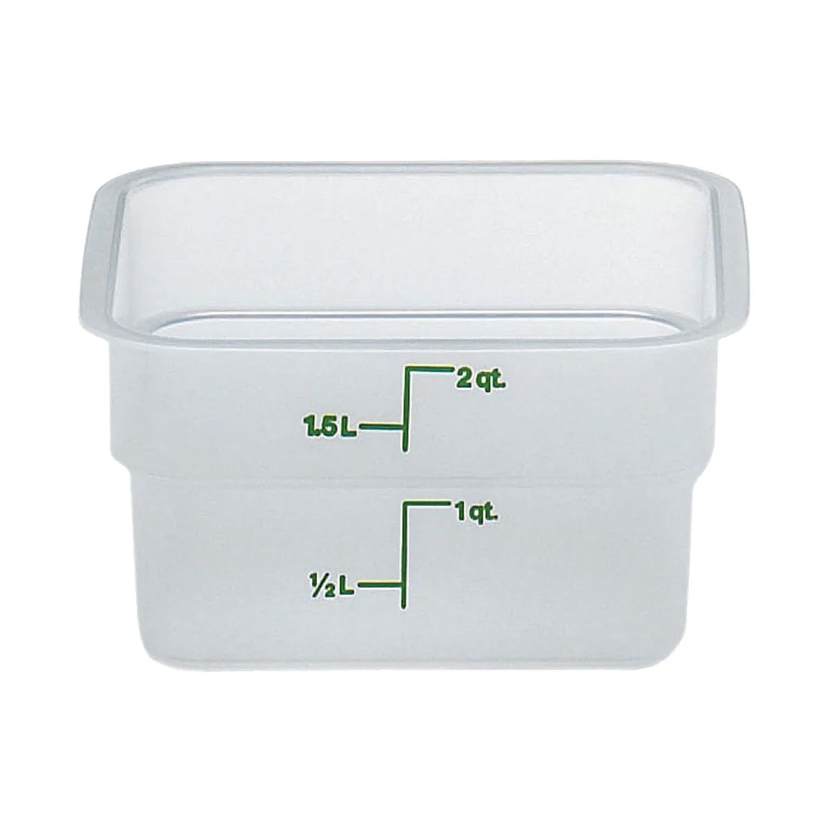 Cambro 2SFSPP190 CamSquare Storage Container, Translucent, 2 qt.