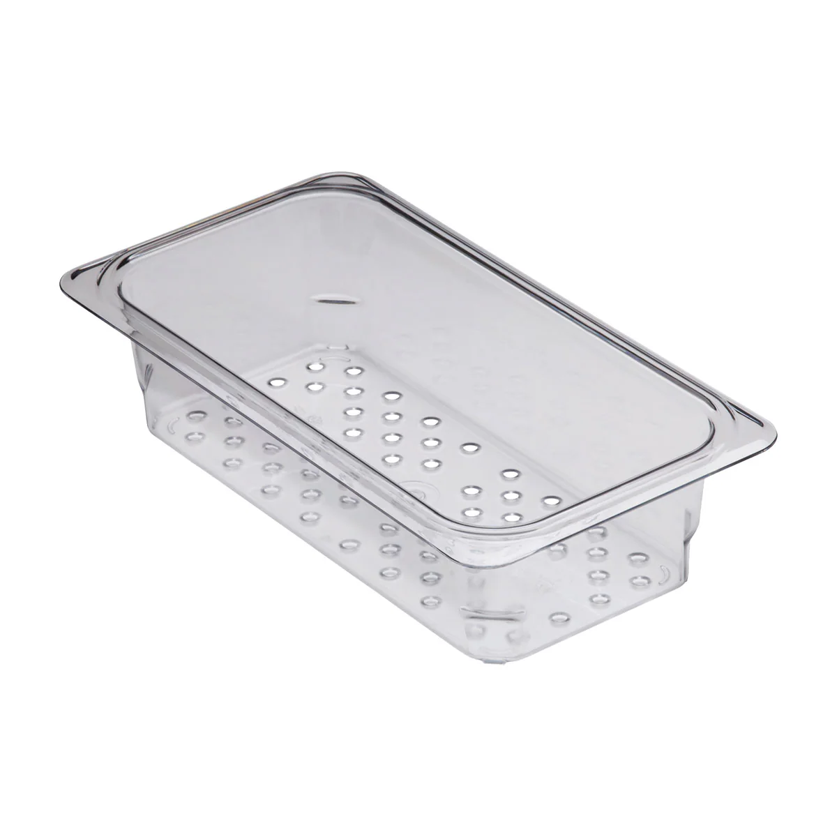 Cambro 33CLRCW135 Camwear 1/3 Size Colander Food Pan, Clear, 3" Deep