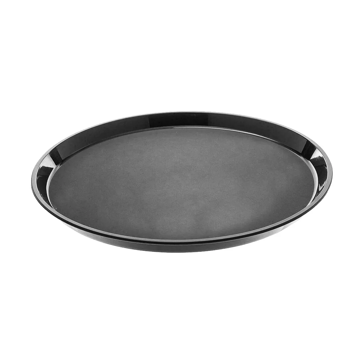 Cambro PT1400110 Polytread Round Server Tray, Black, 14" - Image 2