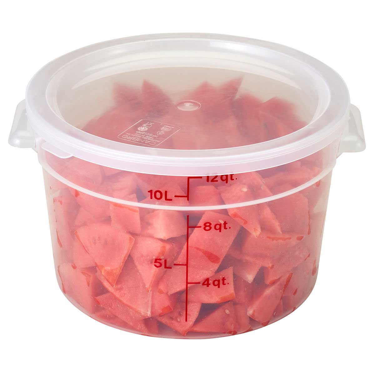 Cambro RFSC12PP190 Round Storage Lid, Translucent, 12, 18 & 22 qt. - Image 2