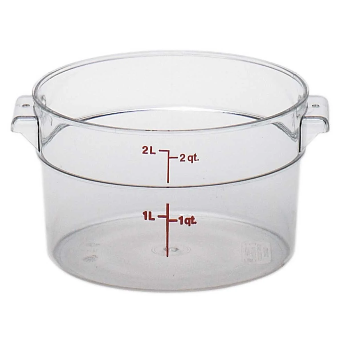 Cambro RFSCW2135 Camwear Round Storage Container, Clear, 2 qt.