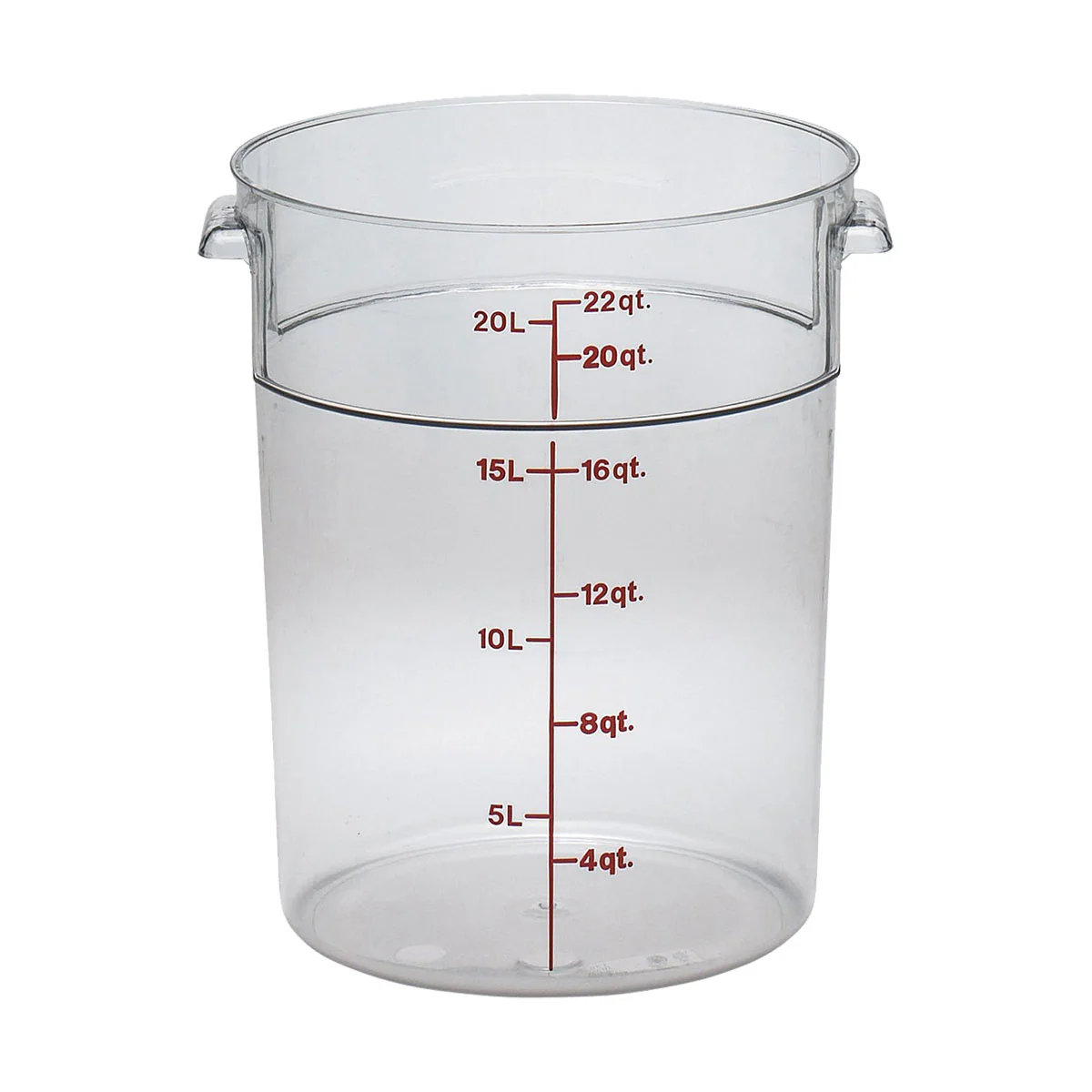 Cambro RFSCW22135 Camwear Round Storage Container, Clear, 22 qt.