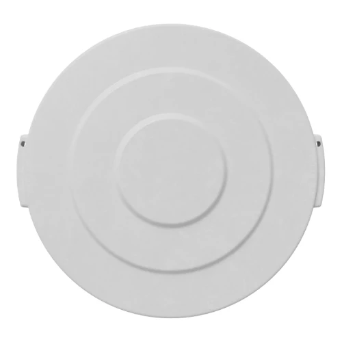 Carlisle 84103302 Bronco Round Waste Trash Can Lid, White, 32 gal. - Image 3