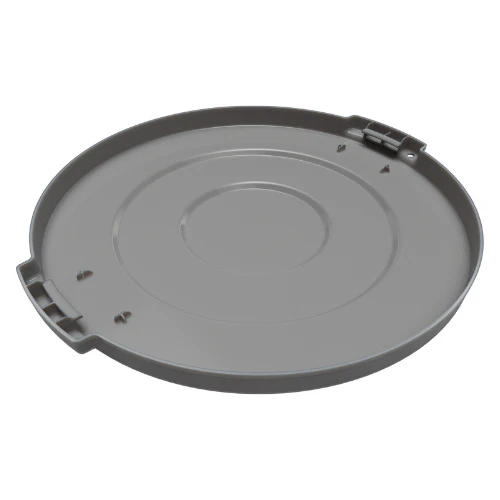 Carlisle 84103323 Bronco Round Waste Trash Can Lid, Gray, 32 gal. - Image 2