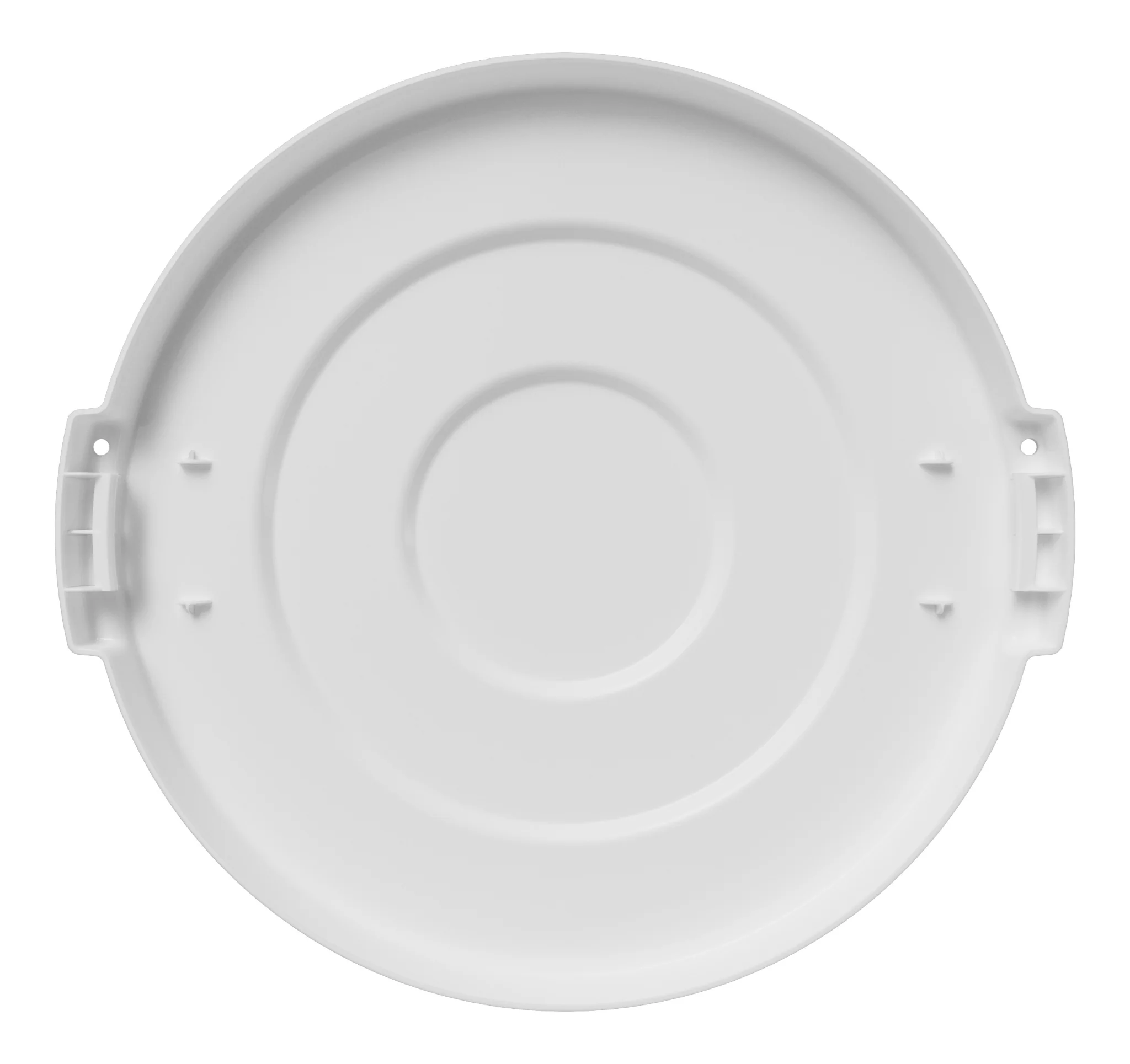 Carlisle 84104502 Bronco Round Waste Trash Can Lid, White, 44 gal. - Image 4