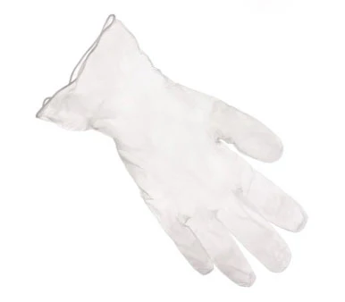 Clear Vinyl Gloves, Medium, Lightly Powdered, Box of 100 - Image 2
