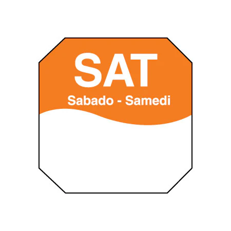 DayMark 1100606 "Sat" MoveMark Octagon Dot Labels, 1", Roll of 1,000