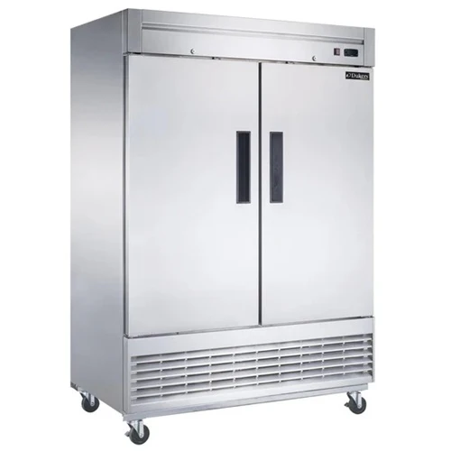 Dukers D55R Solid Door Reach-In Refrigerator, 2 Section