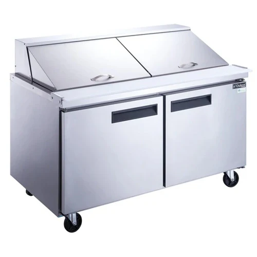 Dukers DSP60-24M-S2 Mega Top Solid Two Door Sandwich / Salad Prep Table, 60"