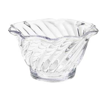GET DD-50-BK SAN Plastic Clear Dessert Dish, Clear, 5 oz.