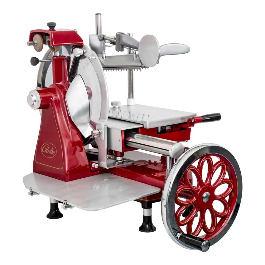 Globe FS12 Flywheel Manual Artisan Slicer, Red, 12"