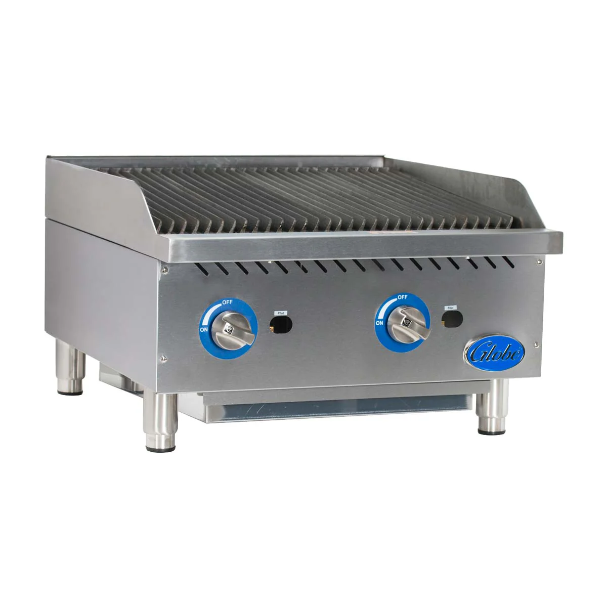 Globe GCB24G-SR Gas Countertop Charbroiler w/ Stainless Steel Radiants, 24"