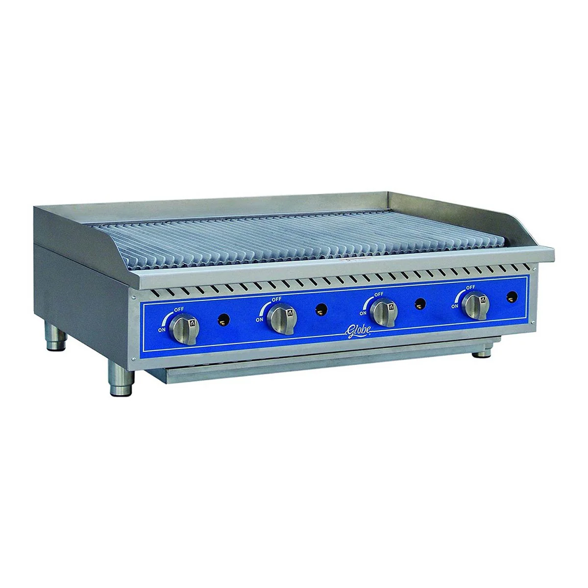 Globe GCB48G-RK Gas Countertop Charbroiler w/ Char Rock Kit, 48"