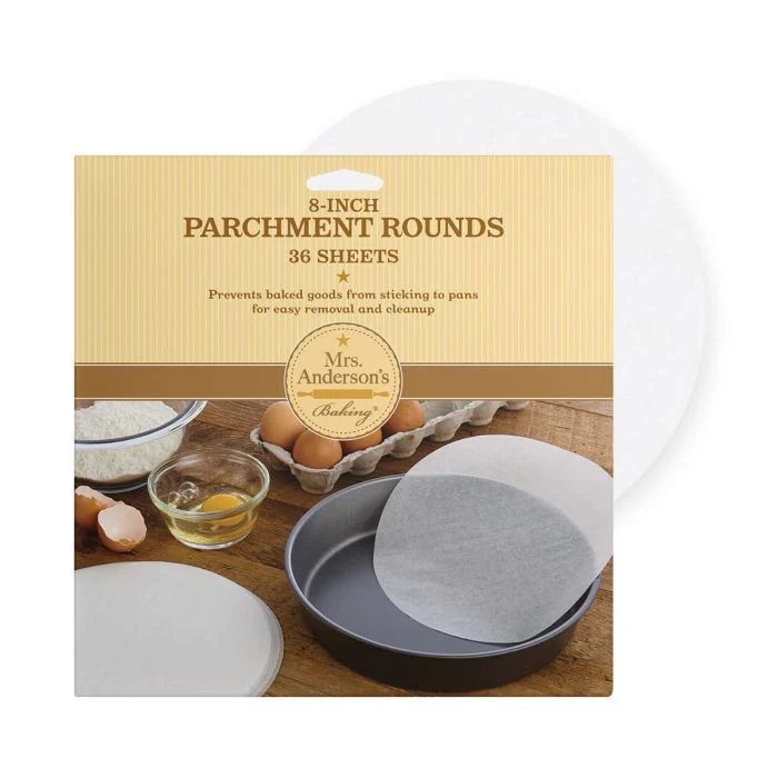 HIC 22092 Round Parchment Paper, 8", Pack of 36