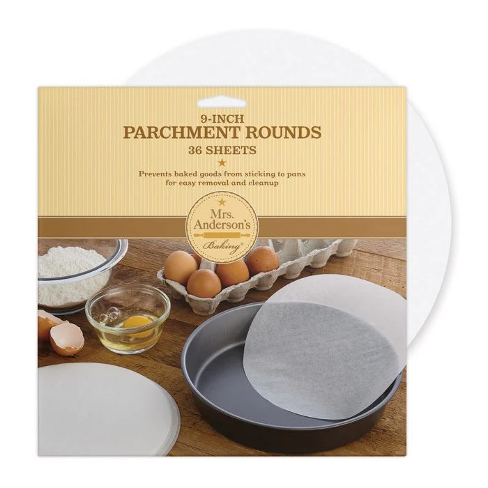 HIC 22093 Round Parchment Paper, 9", Pack of 36