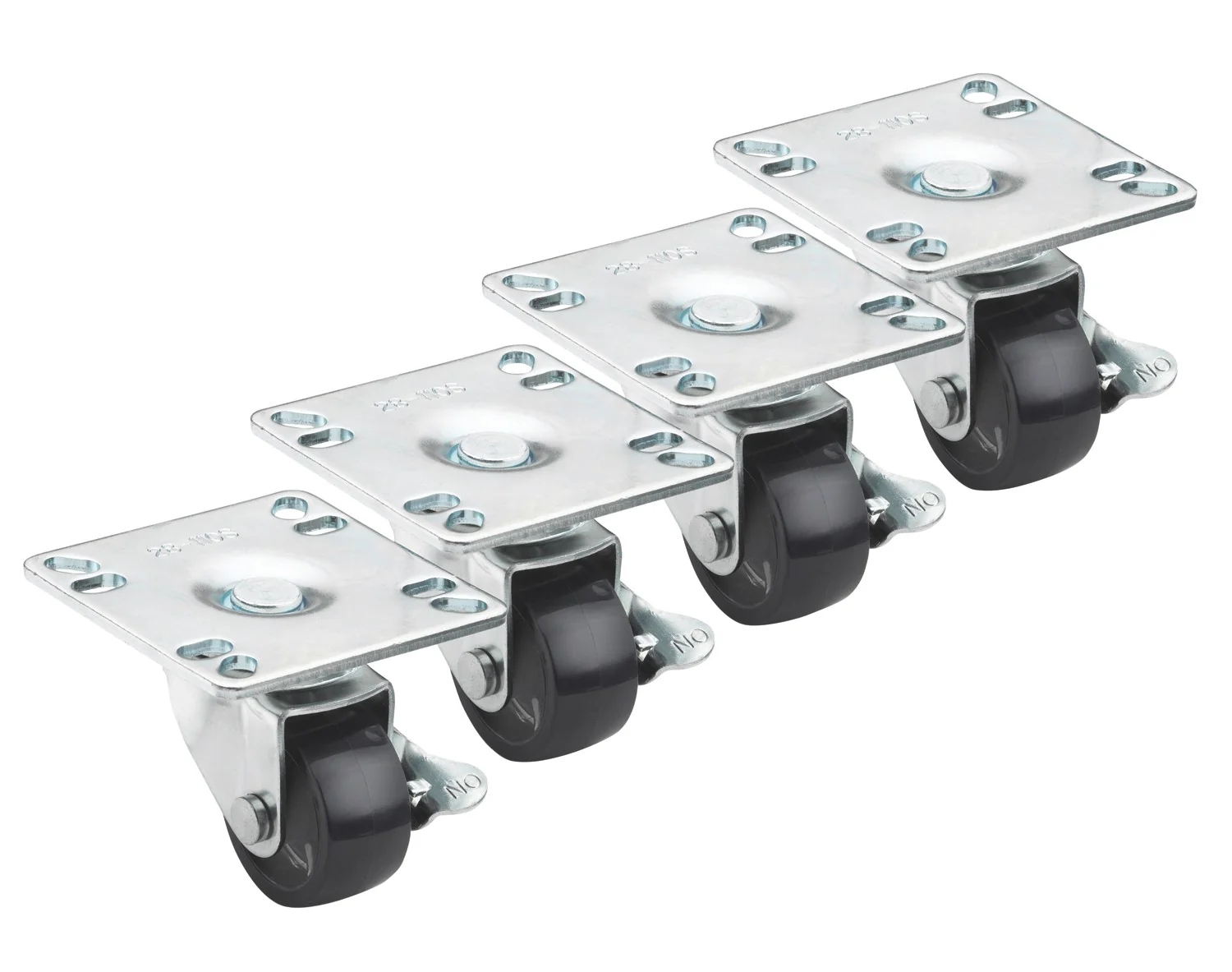 Krowne 28-110S Plate Casters, Low Profile, Set of 4