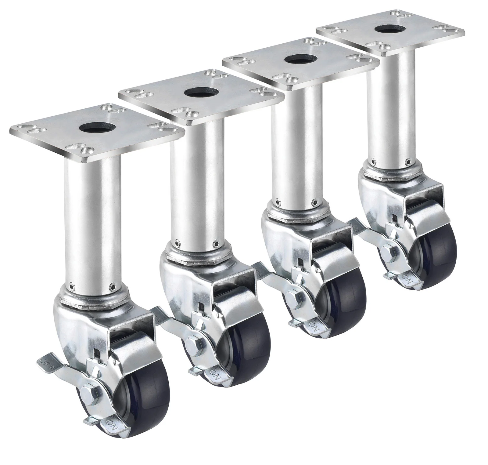 Krowne 28-117S Adjustable Height Plate Caster, Set of 4