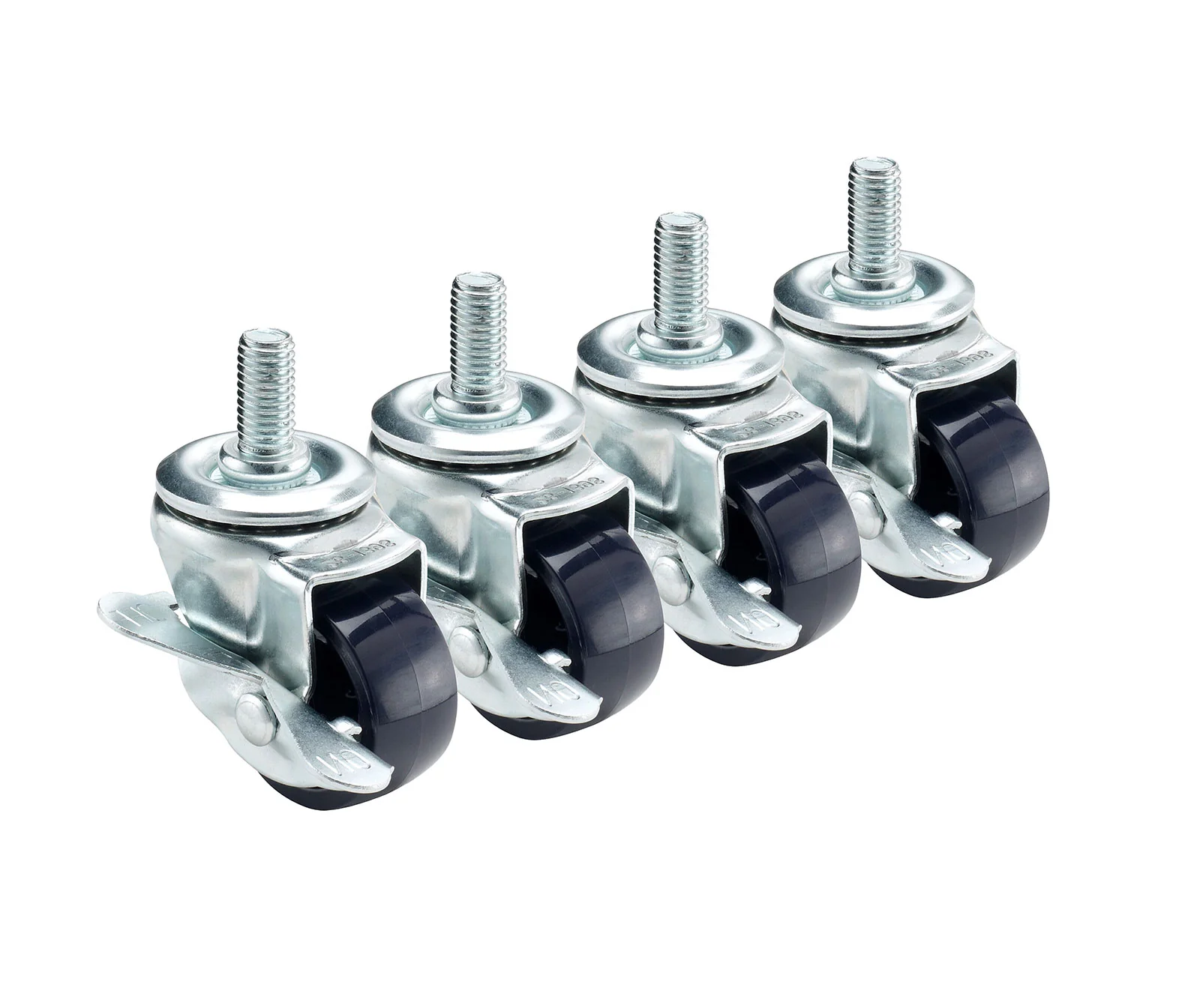 Krowne 28-139S Threaded Stem Casters, Low Profile, Set of 4