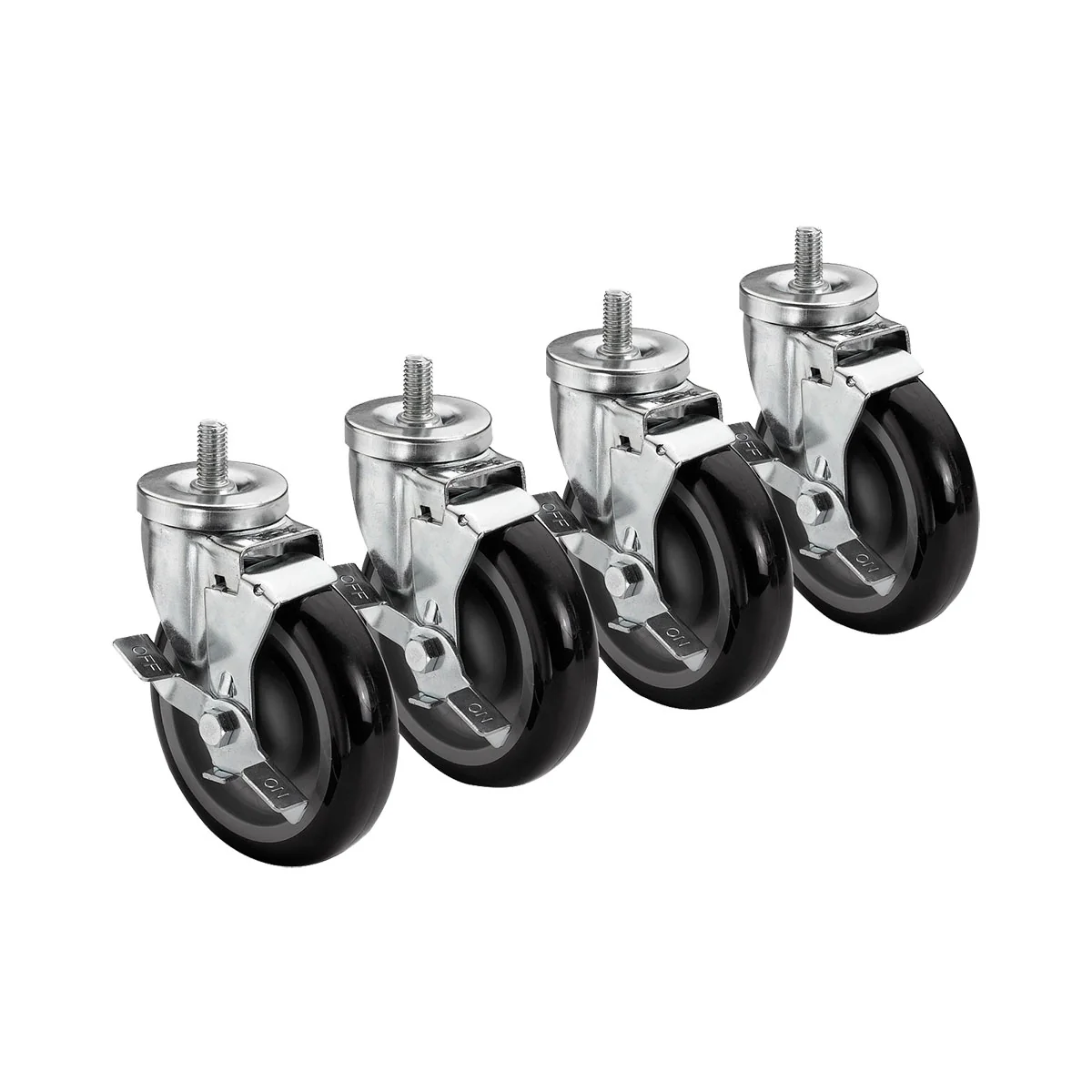 Krowne 28-141S Threaded Stem Casters, Set of 4