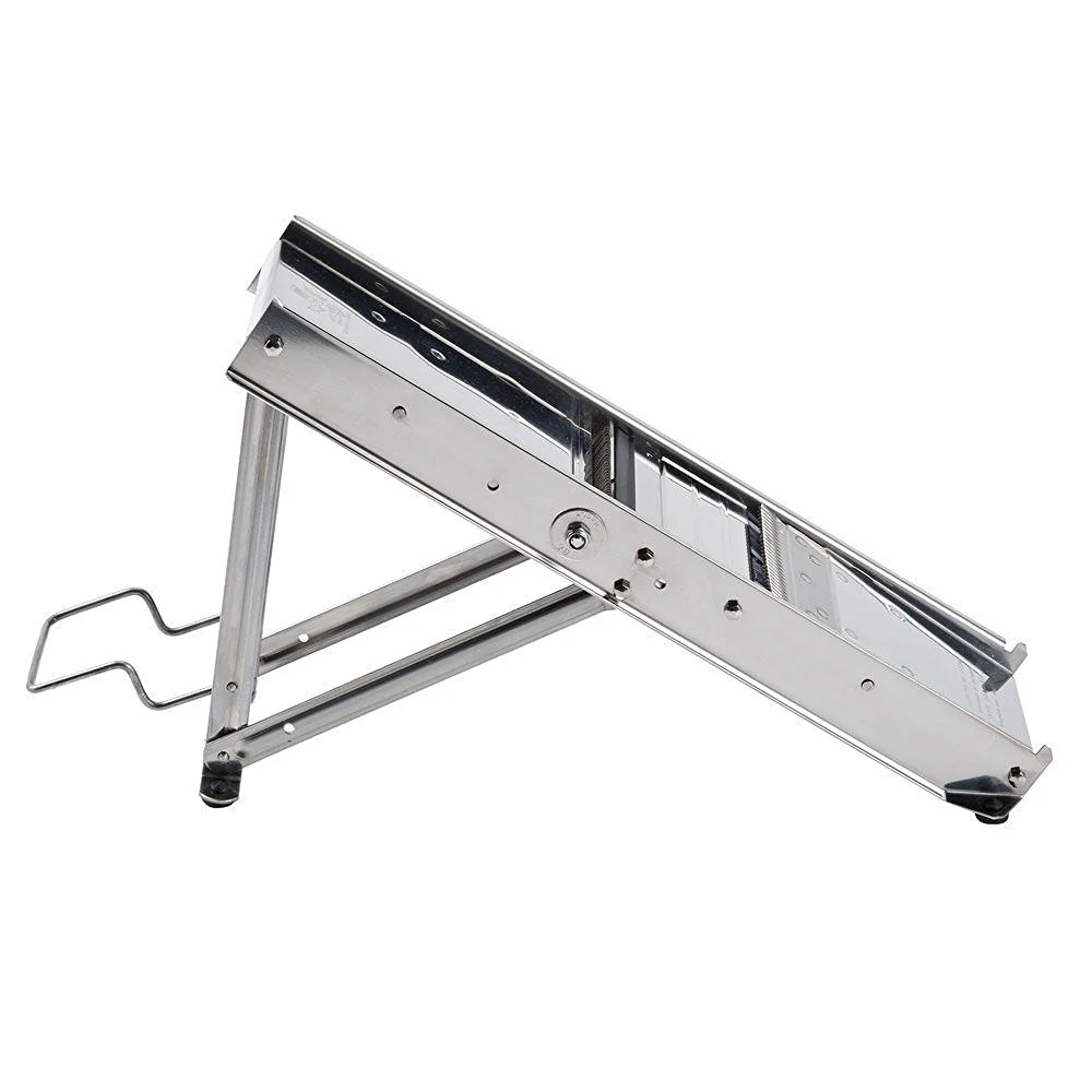 Matfer 215030 Stainless Steel Bron Mandoline w/ Serrated & Straight Blades