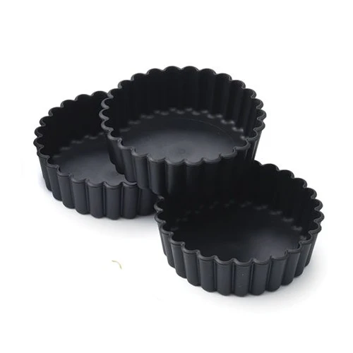 Matfer 345657 Exoglass Tartlet Mold, Fluted 3-1/2" dia. x 5/8"H, Pack of 12