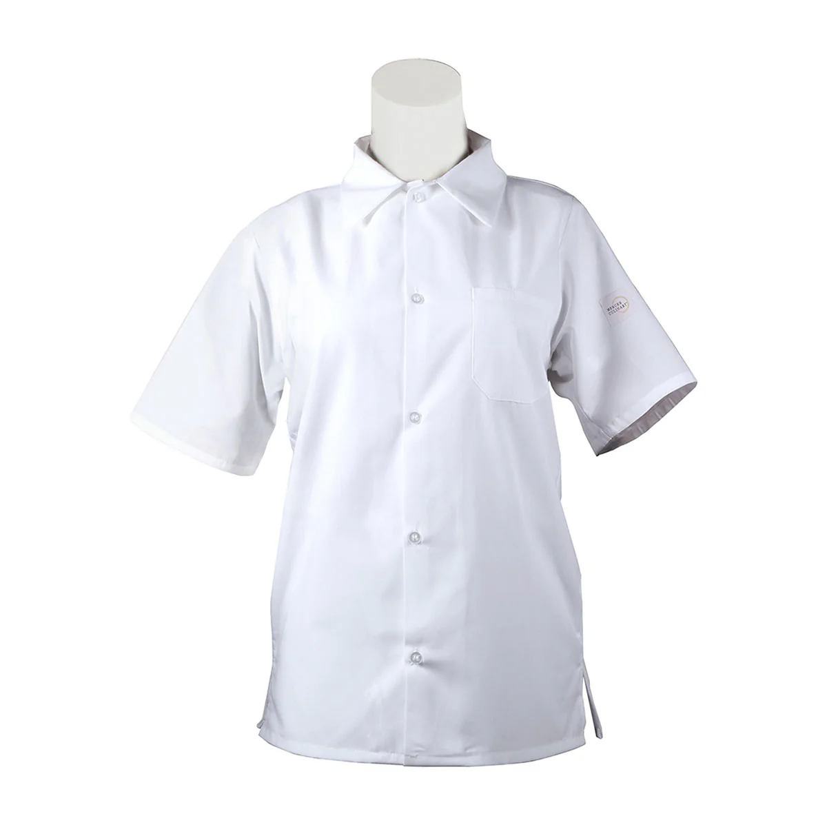Mercer Millennia M60200WH1X Unisex Cook Shirt w/ Chest Pocket, X-Large, White