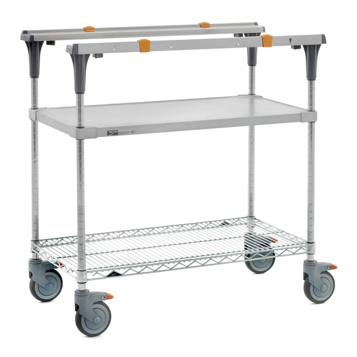 Metro MS1836-FGBR PrepMate MultiStation w/ Galvanized & Brite Zinc Wire Shelving, 38" x 19-3/8" x 39-1/8"