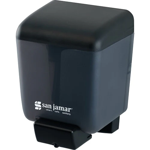 San Jamar SN30TBK Liquid Soap Dispenser, Wall Mount, Black Plastic, 30oz.