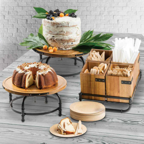 Tablecraft BAMDRP11 Cash & Carry Disposable Plate, 11" diameter, 25 per pack - Image 5