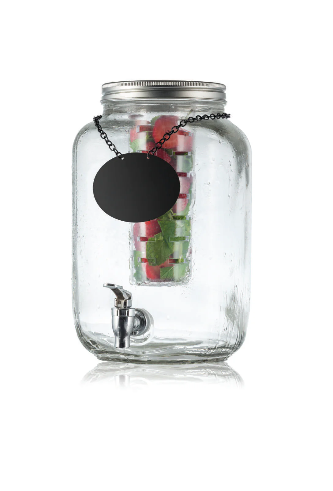 Tablecraft BDG3000 2 gal. Mason Jar Glass Beverage Dispenser