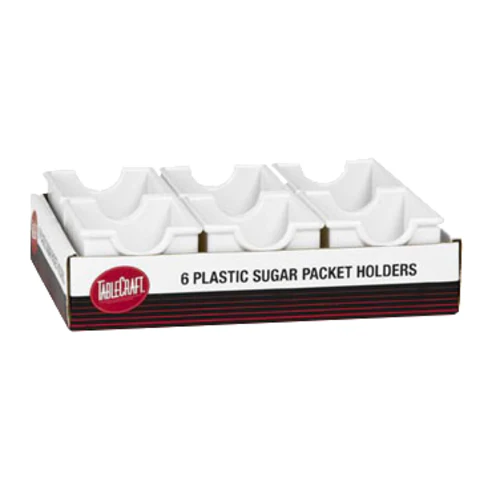 Tablecraft C56W Sugar Pack Holder, White, Pack of 6