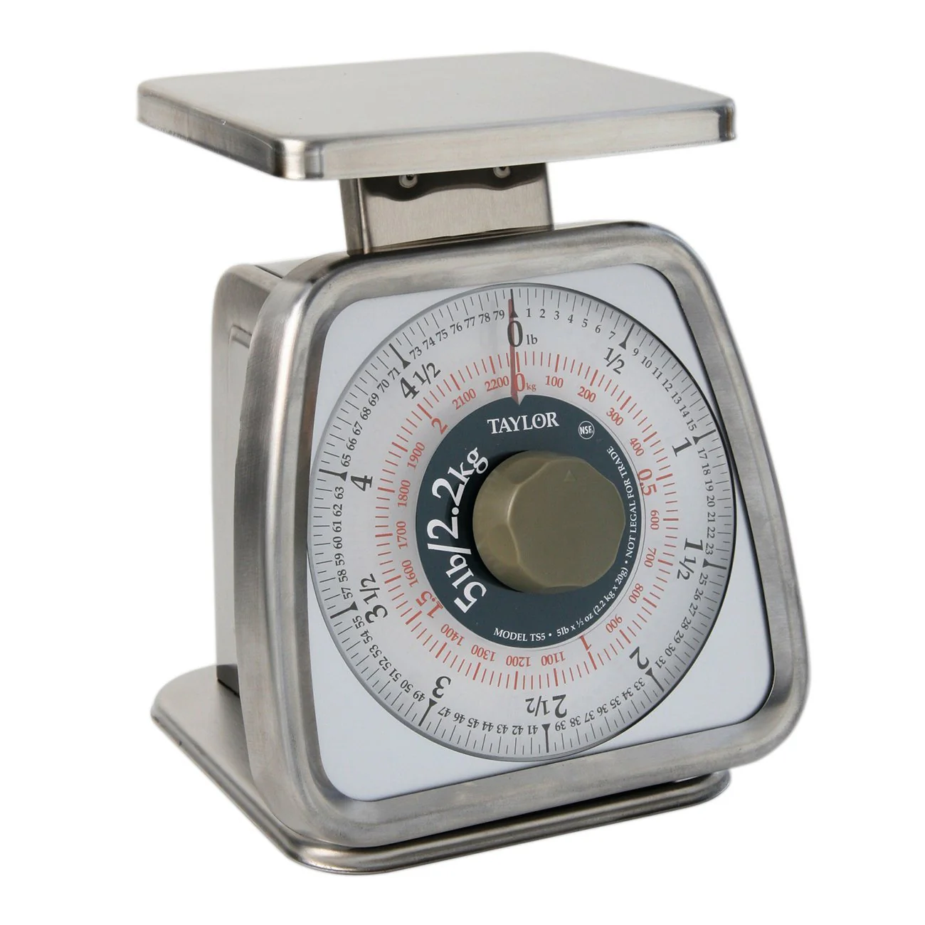 Taylor TS5 Analog Portion Control Scale, 5 lb. x 1/2 oz./ 2.2 kg x 20 g Capacity