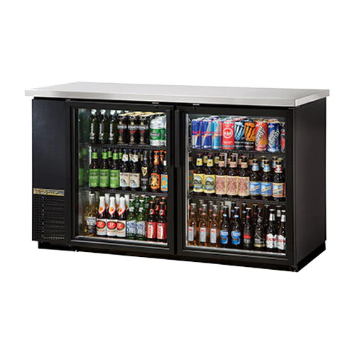 True TBB24-60-2G-Z1-SFT-B-1 Back Bar Cooler, Two-Section