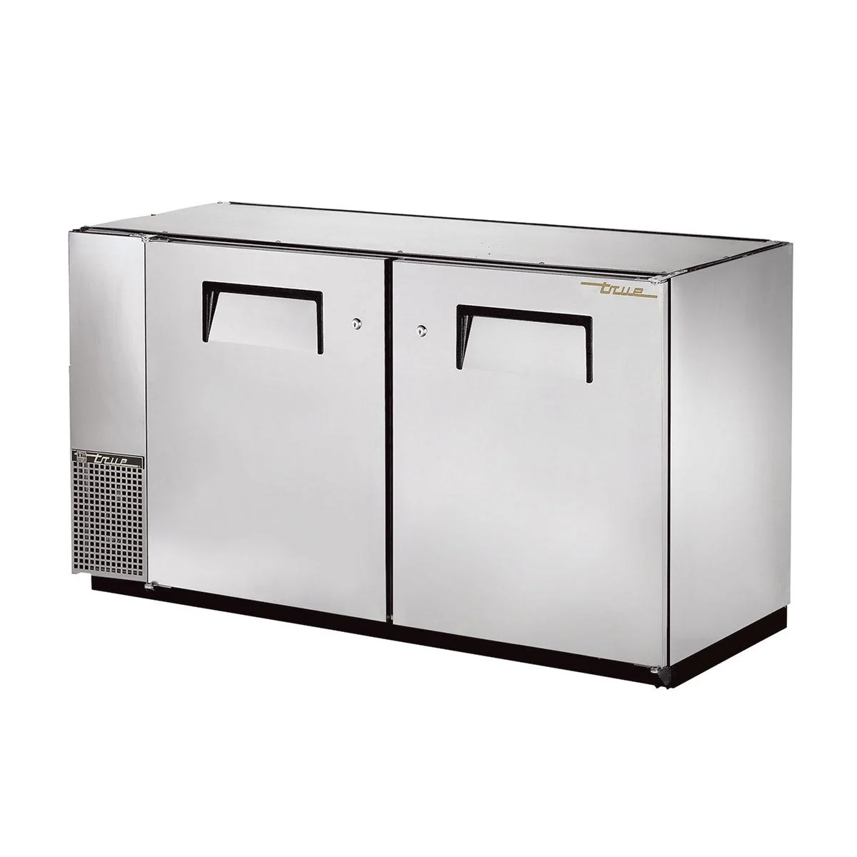 True TBB-24GAL-60-S-HC Under Bar Two Section Stainless Steel Back Bar Cooler w/ Galvanized Top