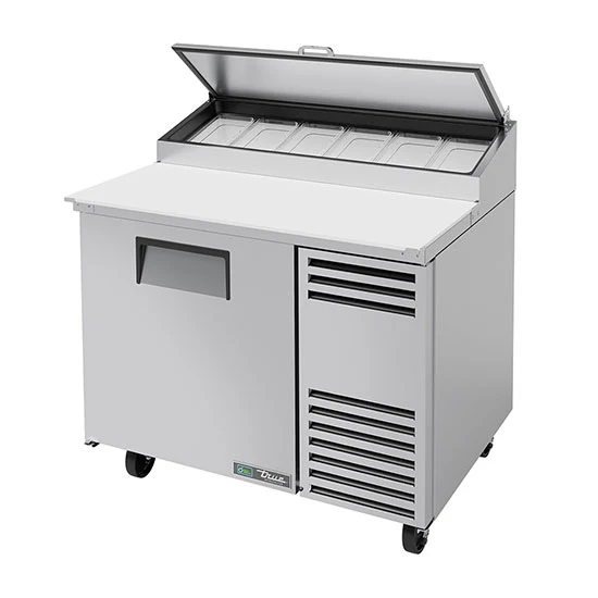 True TPP-AT-44-HC Pizza/Deli Prep Table, 1 Door, Angled Top, 44-1/2" Wide