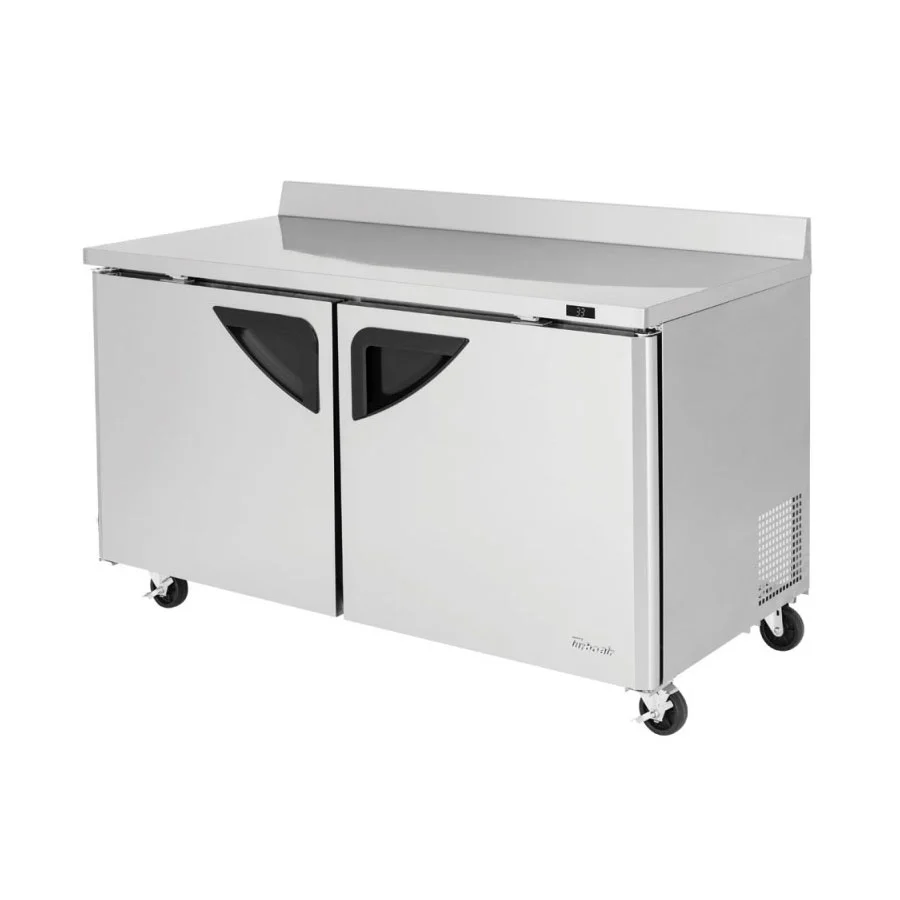 Turbo Air TWR-60SD-N Super Deluxe Series Solid 2 Door Worktop Refrigerator, 16 cu. ft.