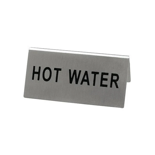 Tent Sign, "HOT WATER"