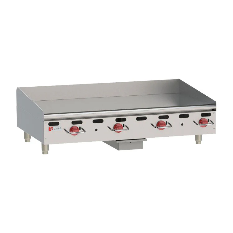 Wolf AGM48-101 Heavy Duty Countertop Griddle, Natural Gas, 4 Burners, 48