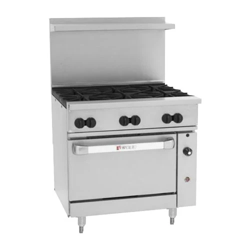 Wolf C36C-6BN Challenger XL Series Range, 6 Burners, 1 Convection Oven, Natural Gas, 36"